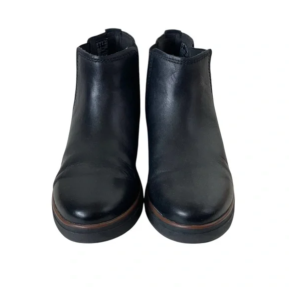 Clarks Mazy Tisbury black leather wedge ankle boots size 8 - Picture 4 of 10